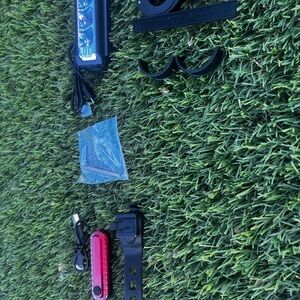 LED Bicycle Light Set with Black and Red Design